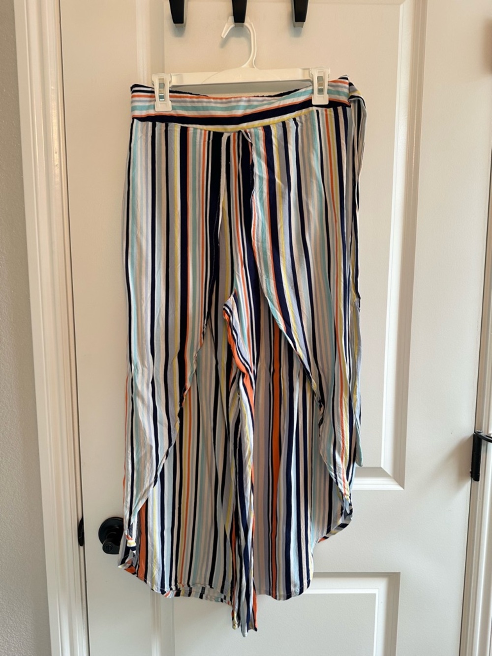 New Look Striped Wide-Leg Pants with draping detail